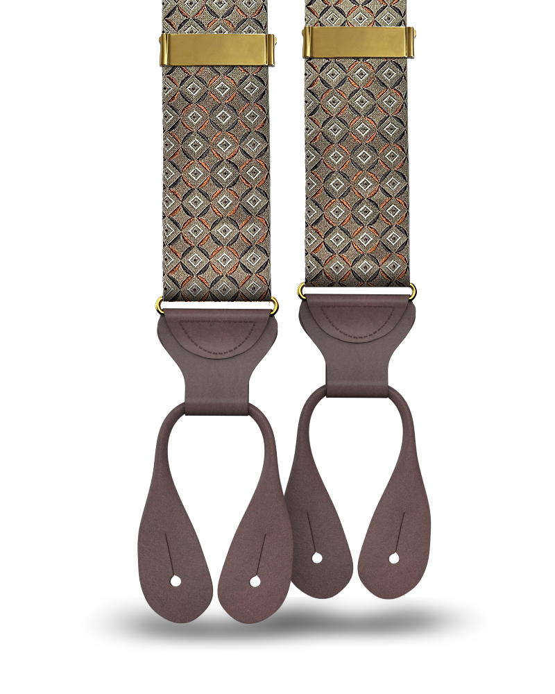 Neptune Tan Silk Suspenders - KK & Jay Supply Co.