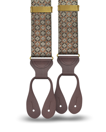 Neptune Tan Silk Suspenders - KK & Jay Supply Co.
