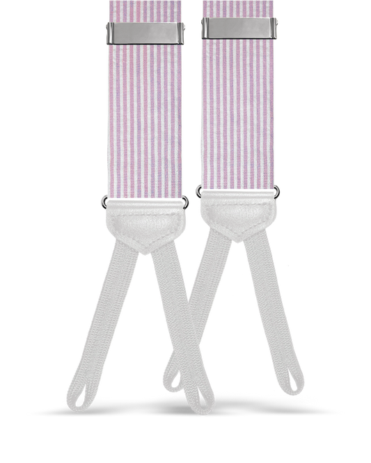 Newkirk Seersucker Suspenders - Pink