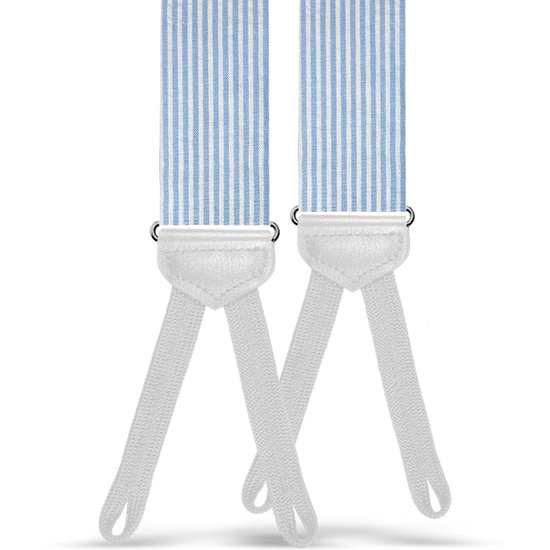 Newkirk Seersucker Braided End Suspenders - KK & Jay Supply Co.