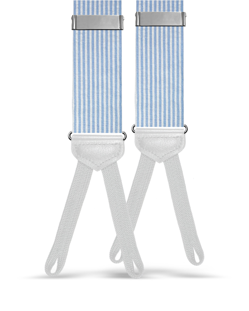 Newkirk Seersucker Braided End Suspenders - KK & Jay Supply Co.