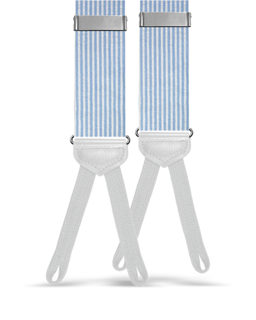 Newkirk Seersucker Braided End Suspenders - KK & Jay Supply Co.