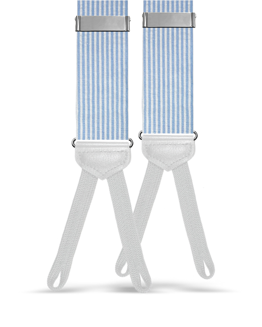 Newkirk Seersucker Braided End Suspenders - KK & Jay Supply Co.