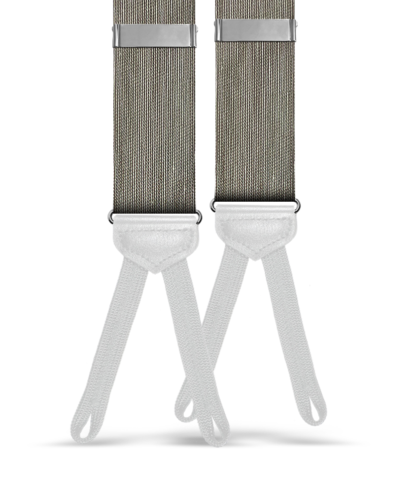 Limited Edition<br>Noble Brown Raw Silk Suspenders - KK & Jay Supply Co.