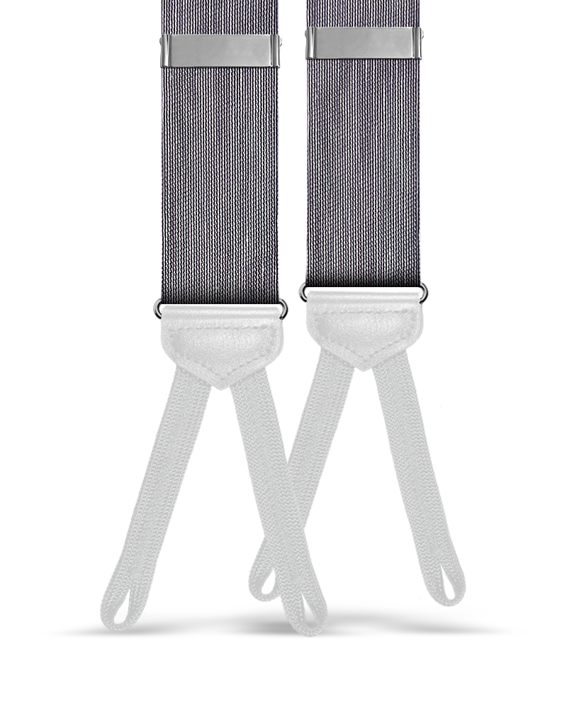 Limited Edition<br>Noble Navy Raw Silk Suspenders - KK & Jay Supply Co.