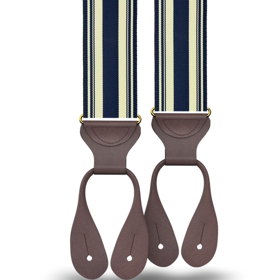 Limited Edition<br>Vintage Nolan Stripe Suspenders - KK & Jay Supply Co.