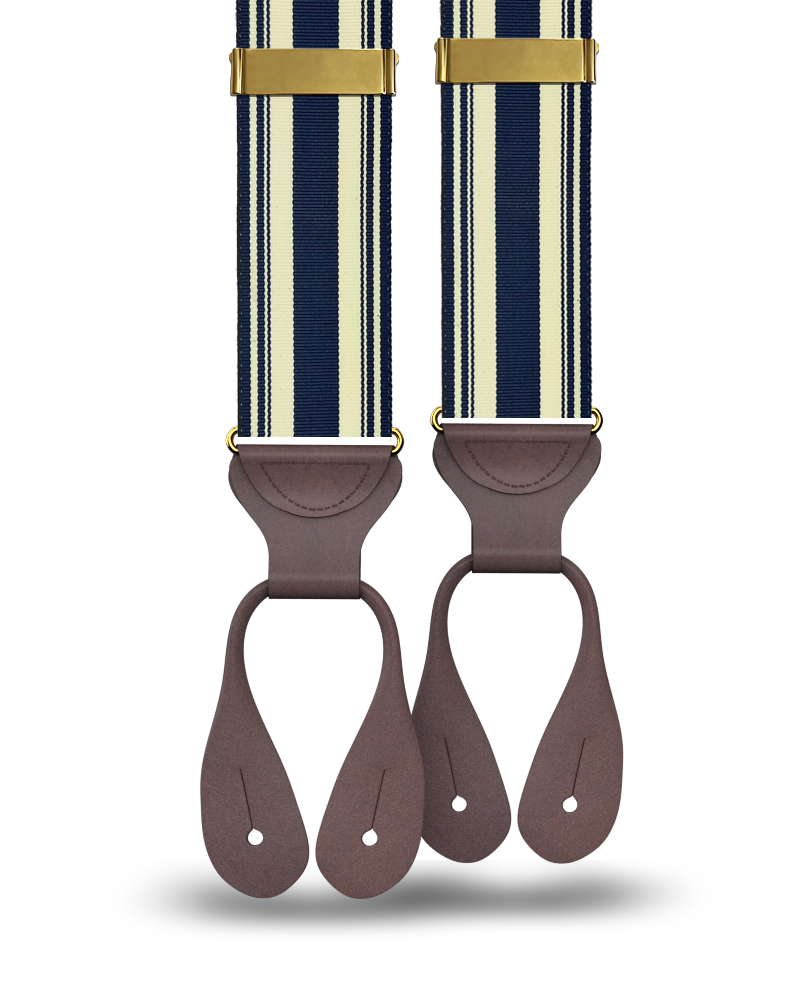 Limited Edition<br>Vintage Nolan Stripe Suspenders - KK & Jay Supply Co.