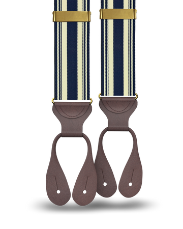 Limited Edition<br>Vintage Nolan Stripe Suspenders - KK & Jay Supply Co.