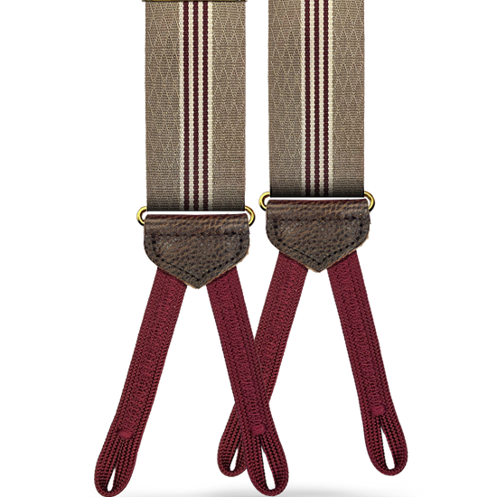 Olinville Vintage Jacquard Suspenders - KK & Jay Supply Co.
