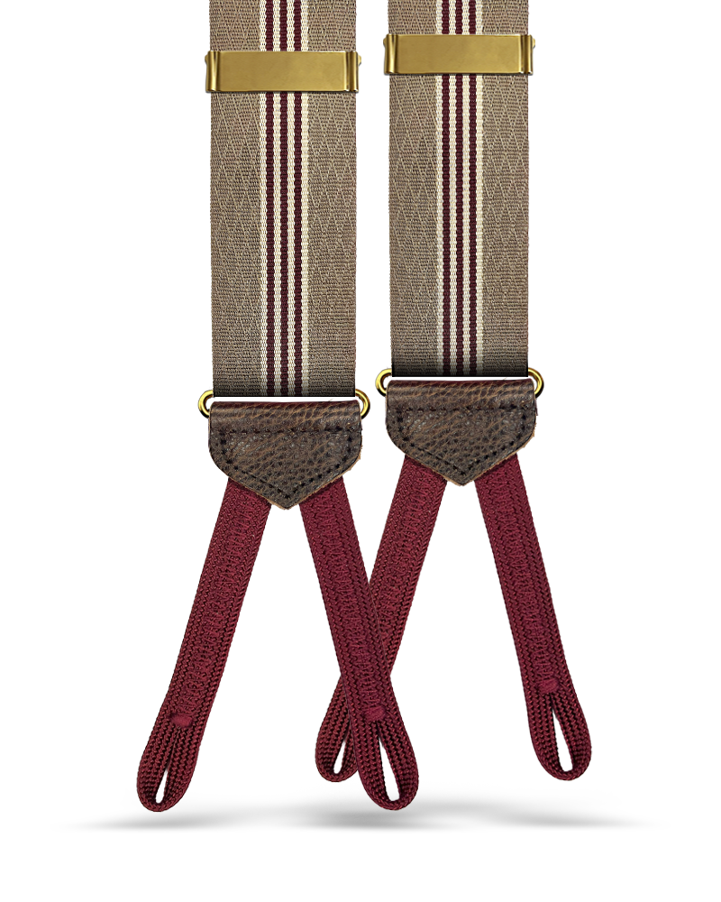 Olinville Vintage Jacquard Suspenders - KK & Jay Supply Co.