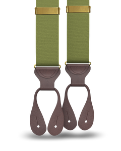 Olive Grosgrain Suspenders