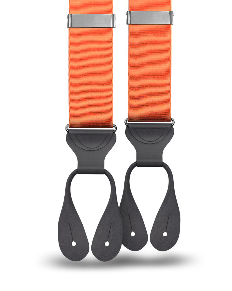 Orange Grosgrain Suspenders - KK & Jay Supply Co.