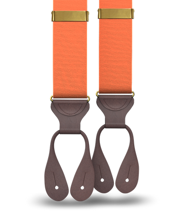 Orange Grosgrain Suspenders - KK & Jay Supply Co.