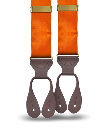 Orange Silk Suspenders - KK & Jay Supply Co.