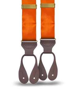 Orange Silk Suspenders