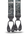 Orloff Grey Silk Paisley Suspenders - KK & Jay Supply Co.