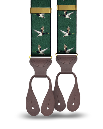 Otsego Duck Suspenders - Forest Green