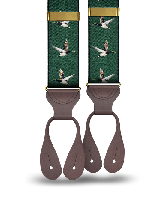 Otsego Duck Suspenders - Forest Green