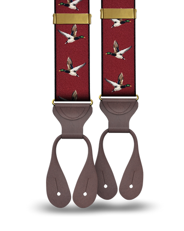 Otsego Duck Suspenders - Deep Red