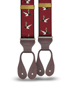 Otsego Duck Suspenders - Deep Red