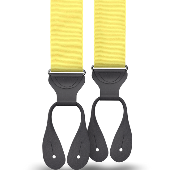 Pale Yellow Grosgrain Suspenders - KK & Jay Supply Co.