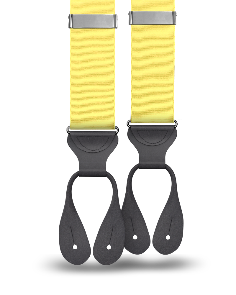 Pale Yellow Grosgrain Suspenders - KK & Jay Supply Co.