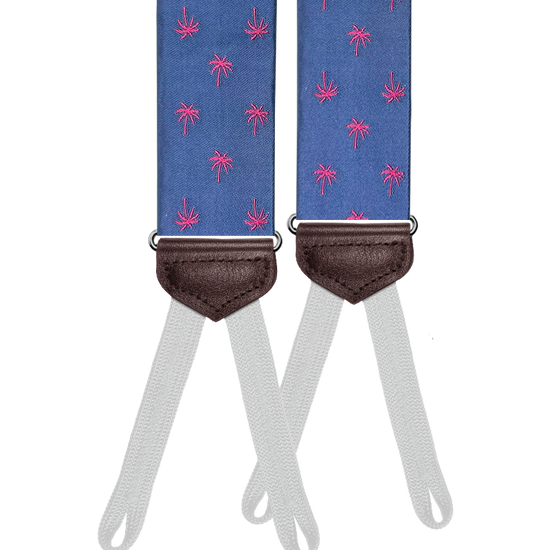 Limited Edition<br>Palmer Blue Silk Suspenders - KK & Jay Supply Co.
