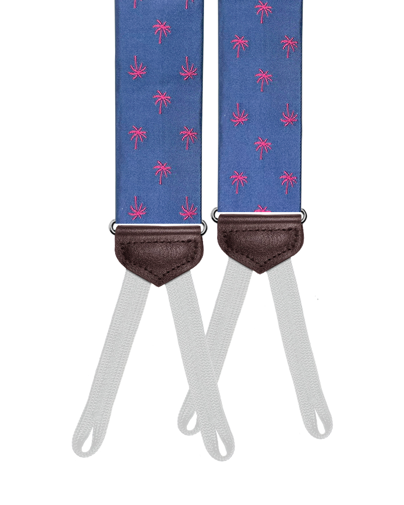 Limited Edition<br>Palmer Blue Silk Suspenders - KK & Jay Supply Co.