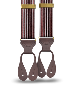 Park Hill - Maroon Stripe Suspenders