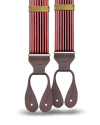 Park Hill - Maroon Stripe Suspenders - KK & Jay Supply Co.