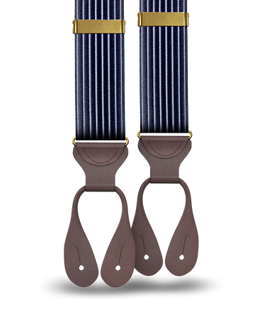 Park Hill - Navy Stripe Suspenders