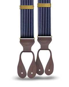 Park Hill - Navy Stripe Suspenders