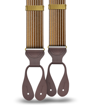 Park Hill - Tan Stripe Suspenders - KK & Jay Supply Co.