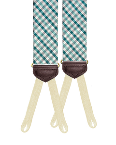 Limited Edition<br>Patterson Gingham Silk Suspenders - KK & Jay Supply Co.