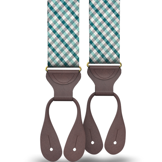 Limited Edition<br>Patterson Gingham Silk Suspenders - KK & Jay Supply Co.