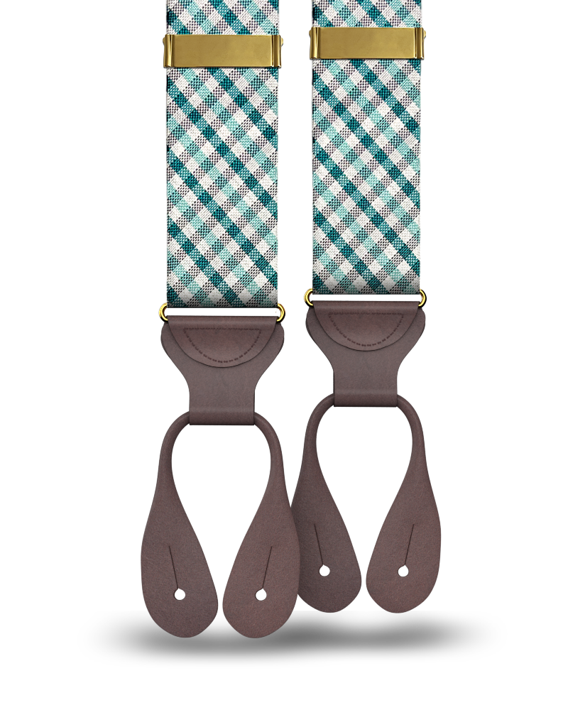 Limited Edition<br>Patterson Gingham Silk Suspenders - KK & Jay Supply Co.
