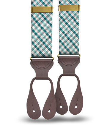Limited Edition<br>Patterson Gingham Silk Suspenders - KK & Jay Supply Co.