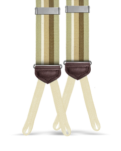 Pelham Khaki Stripe Suspenders