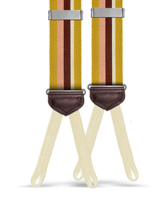 Pelham Tan Stripe Suspenders