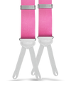 Solid Satin Silk Suspenders - Pink - KK & Jay Supply Co.
