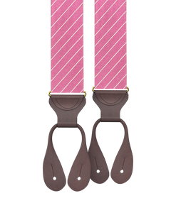 Limited Edition<br>Pinson Stripe Pink Suspenders
