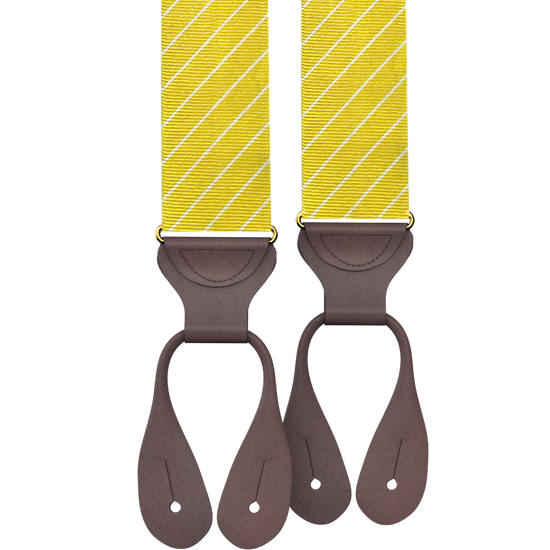Limited Edition<br>Pinson Stripe Yellow Suspenders - KK & Jay Supply Co.