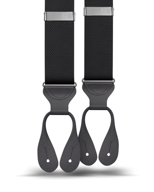 Princeton Pique Suspenders - Black - KK & Jay Supply Co.