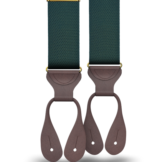 Princeton Pique Suspenders - Hunter Green - KK & Jay Supply Co.