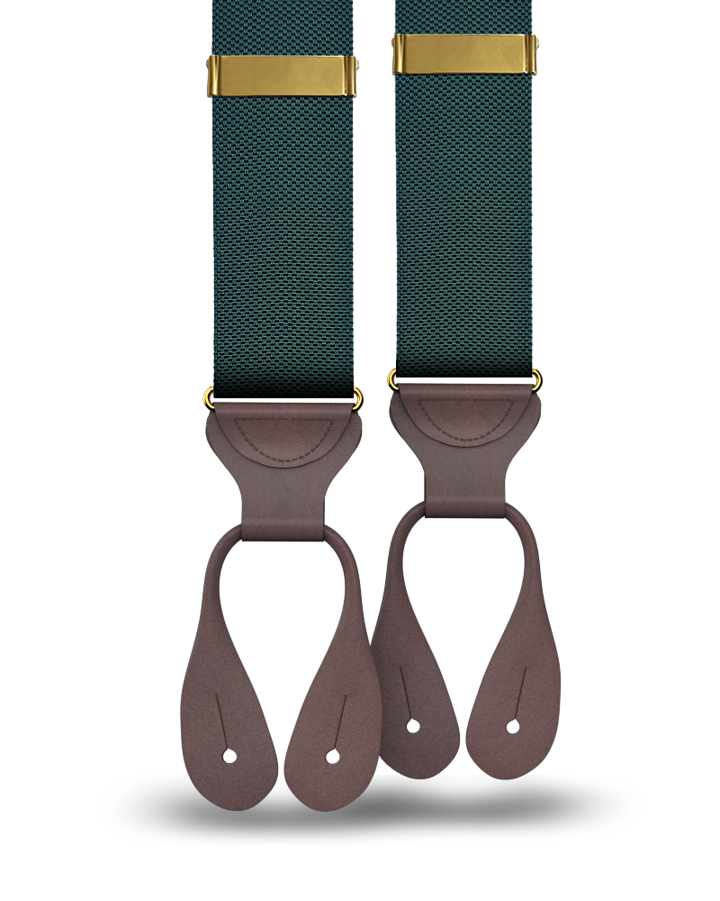 Princeton Pique Suspenders - Hunter Green - KK & Jay Supply Co.