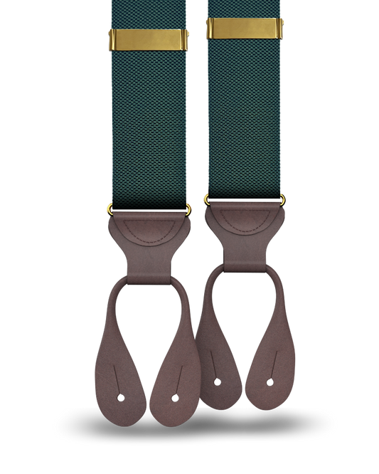 Princeton Pique Suspenders - Hunter Green