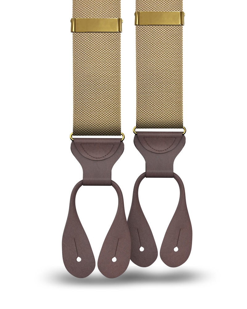 Princeton Pique Suspenders - Khaki - KK & Jay Supply Co.