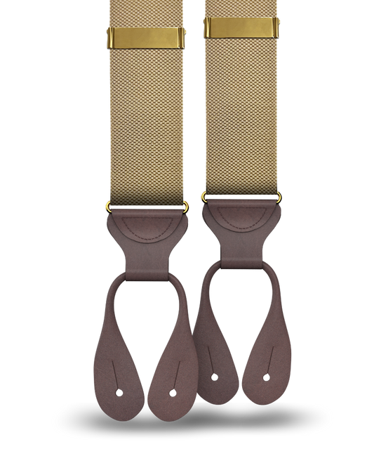 Princeton Pique Suspenders - Khaki - KK & Jay Supply Co.