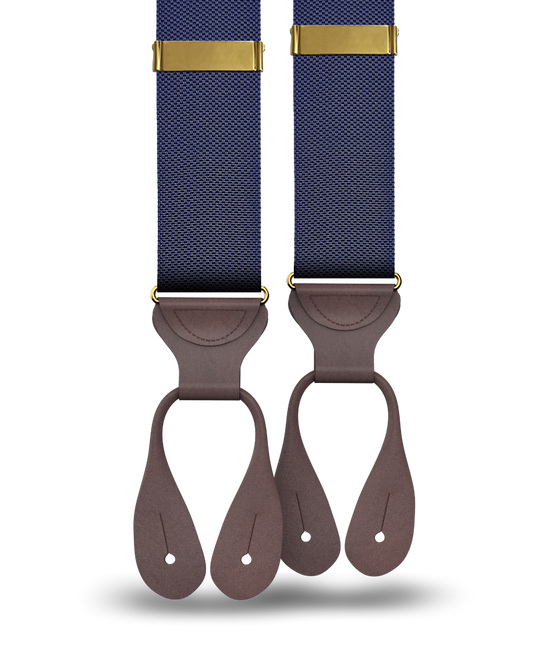 Princeton Pique Suspenders - Navy - KK & Jay Supply Co.