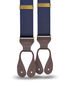 Princeton Pique Suspenders - Navy